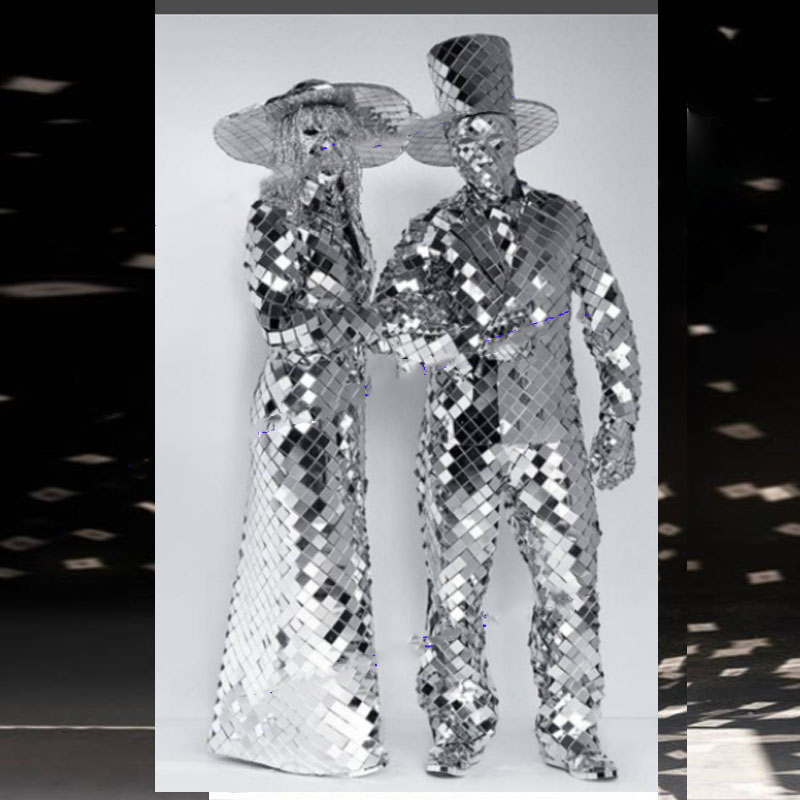 Men'S Grooming Mirror - Cosplay mirror dresses men suit Bride