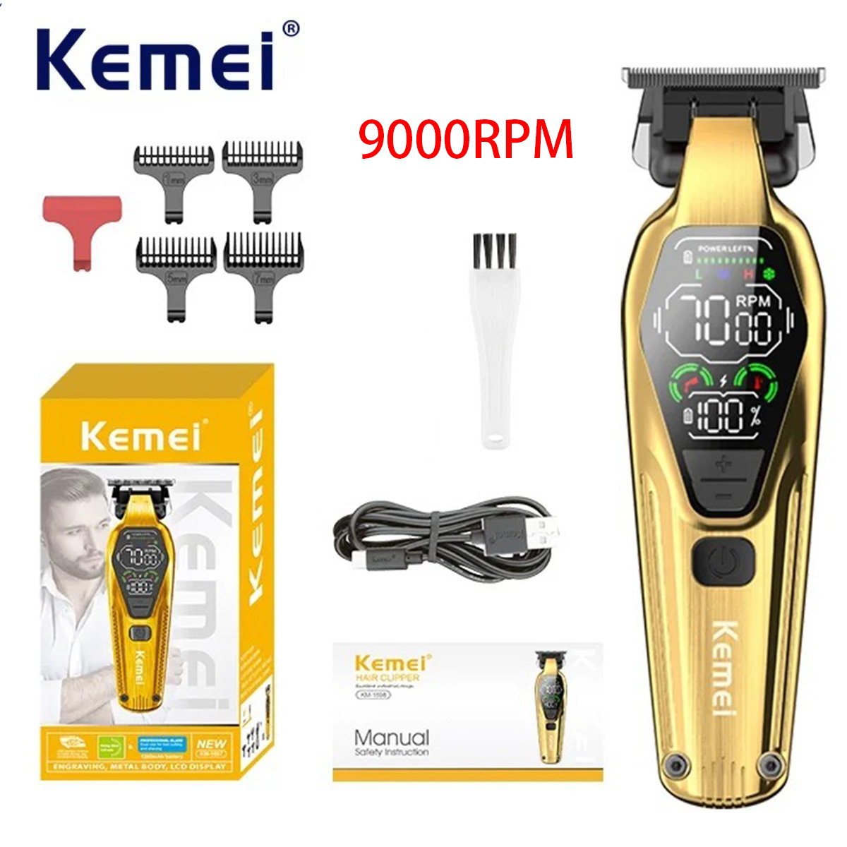 Grooming Men'S Eyebrows - Kemei Mens Hair Clippers Professional Hair