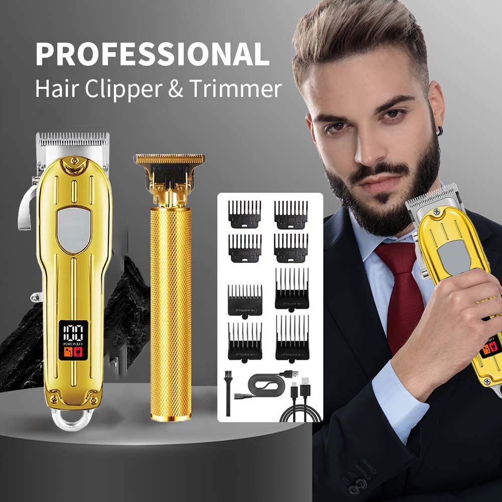Men'S Grooming Electric Trimmer - 2 in 1 Electric Hair Clipper