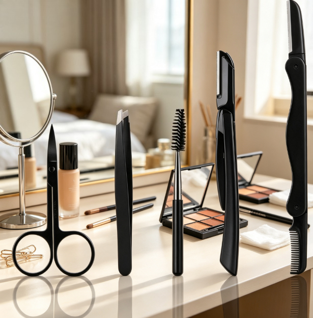 Grooming Men'S Eyebrows - Professional Eyebrow Trimmer Set 5-in-1 Kit