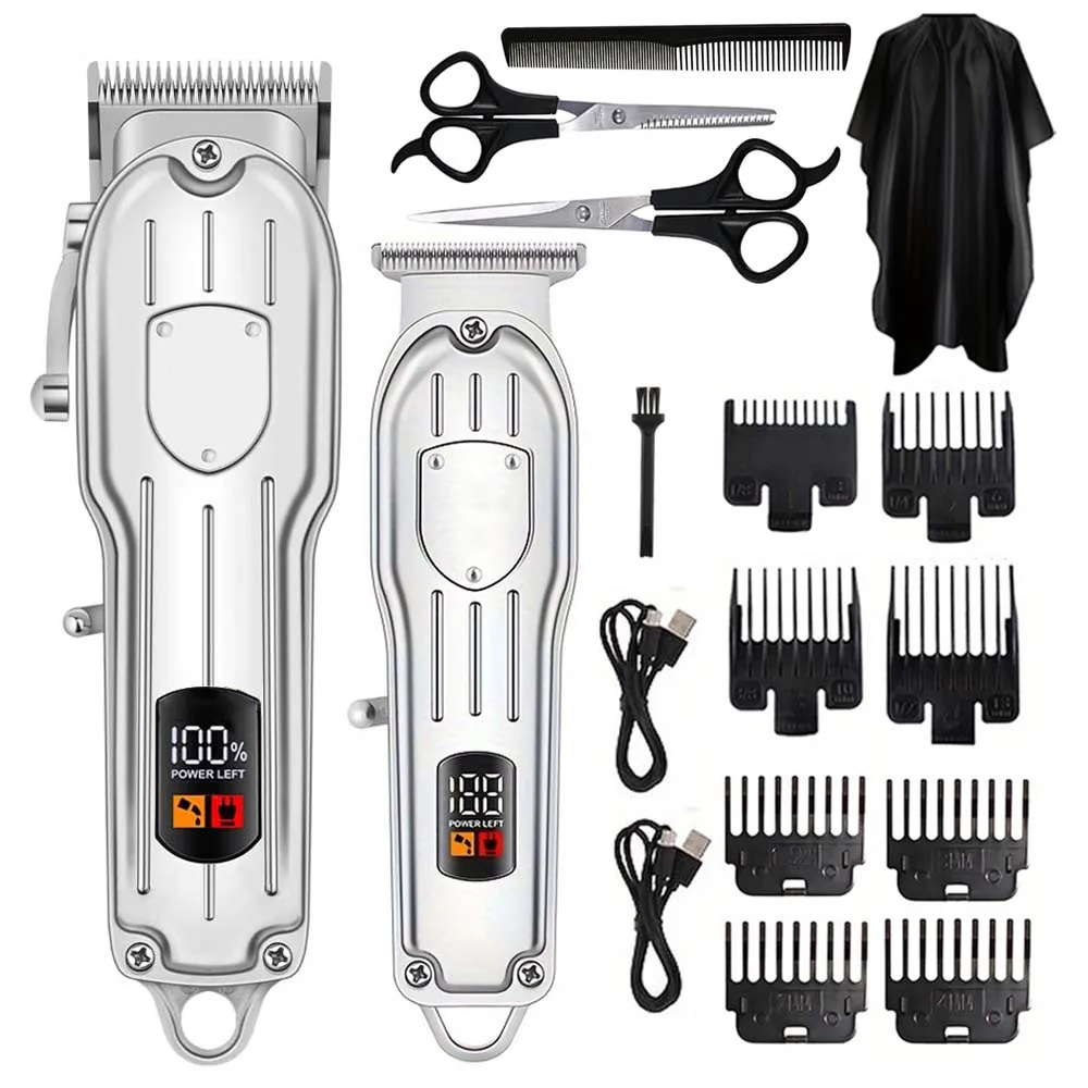 Men'S Grooming Electric Trimmer - Electric Hair Clipper Display Digital Multifunctional