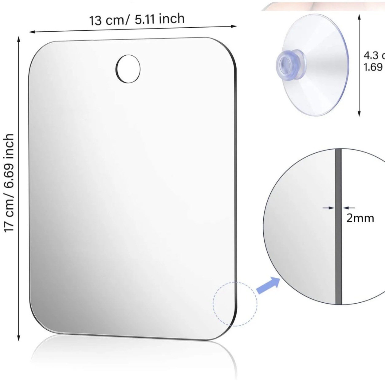 HTMCK Acrylic Shower Mirror wi - Men'S Grooming Mirror review and price