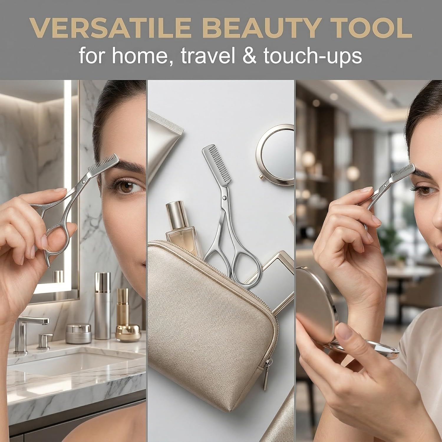 Stainless Steel Eyebrow Scisso - Men'S Grooming Mirror review and price