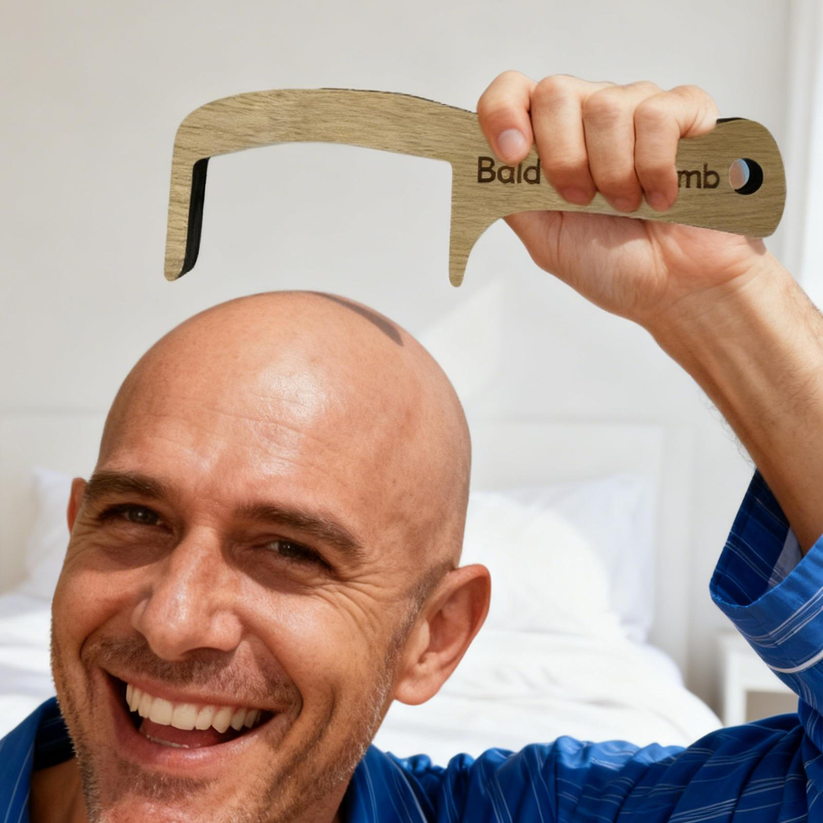 Wooden Bald Man Toothless Comb - Men'S Grooming Gifts review and price