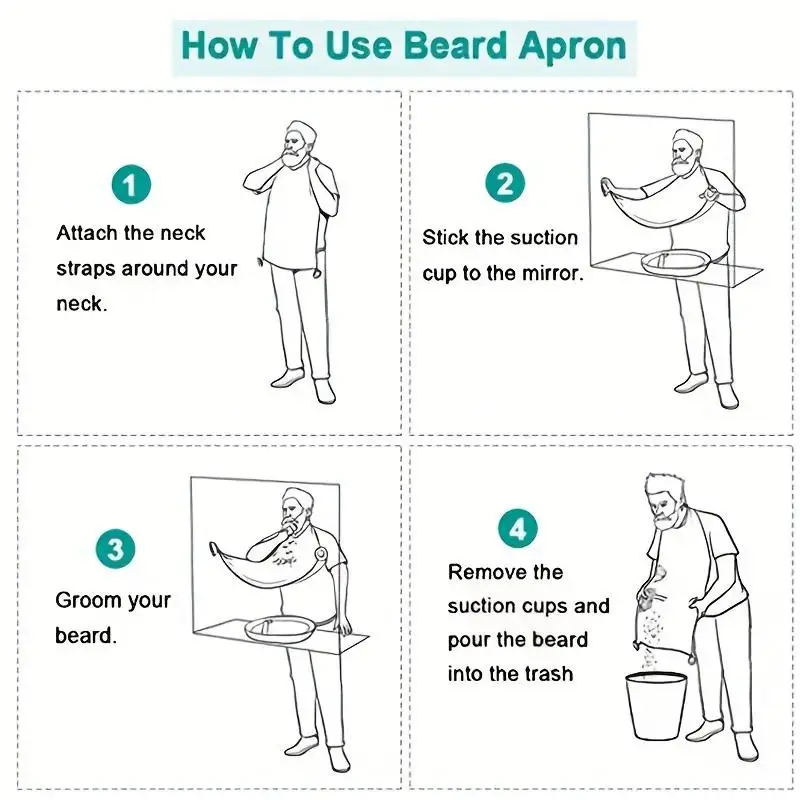 Shaving Hair Catcher Beard Bib - Men'S Grooming Mirror review and price