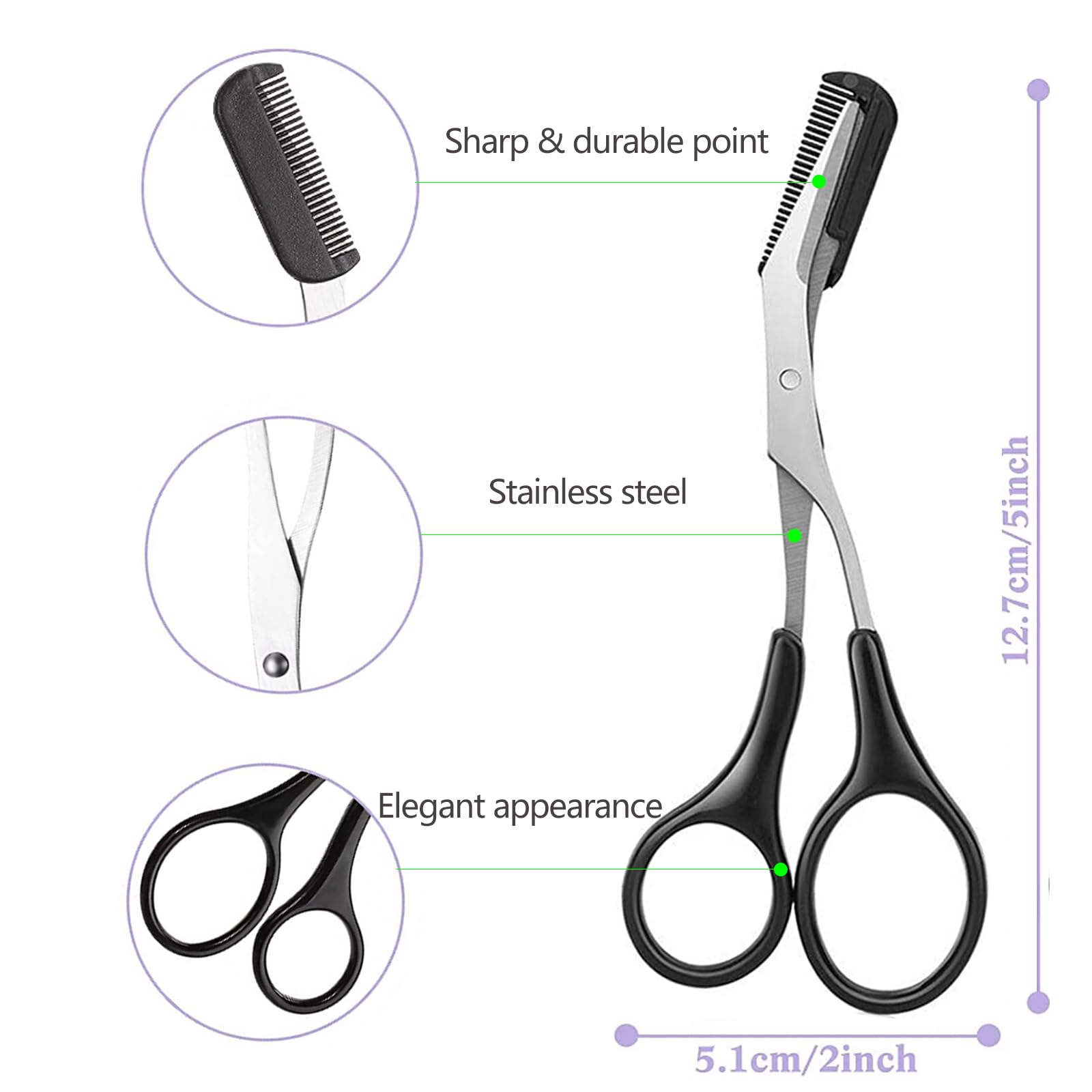Eyebrow Scissors with Comb Fac - Men'S Grooming Electric Trimmer review and price