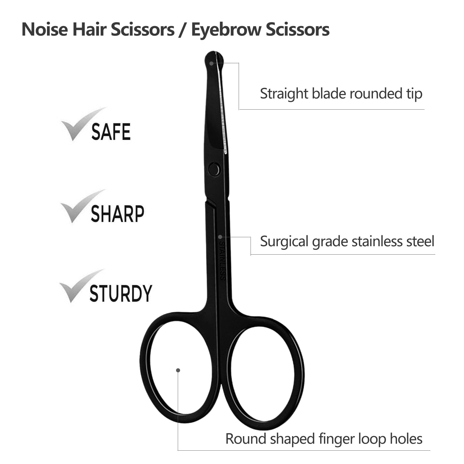 Eyebrow Scissors with Comb Fac - Men'S Grooming Electric Trimmer review and price