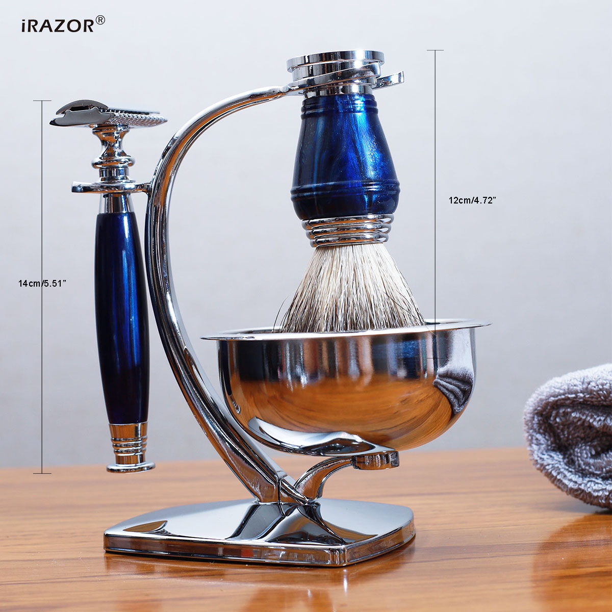 iRAZOR Royal Blue Luxury Men's - Men'S Grooming Razor Kit review and price