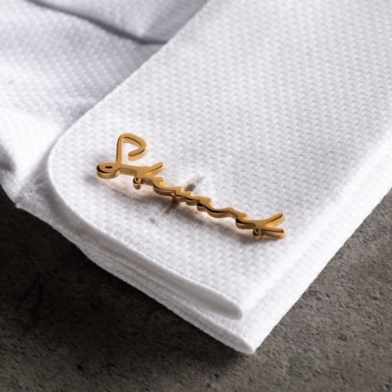Custom Name Cufflinks 18K Gold - Men'S Grooming Gifts review and price