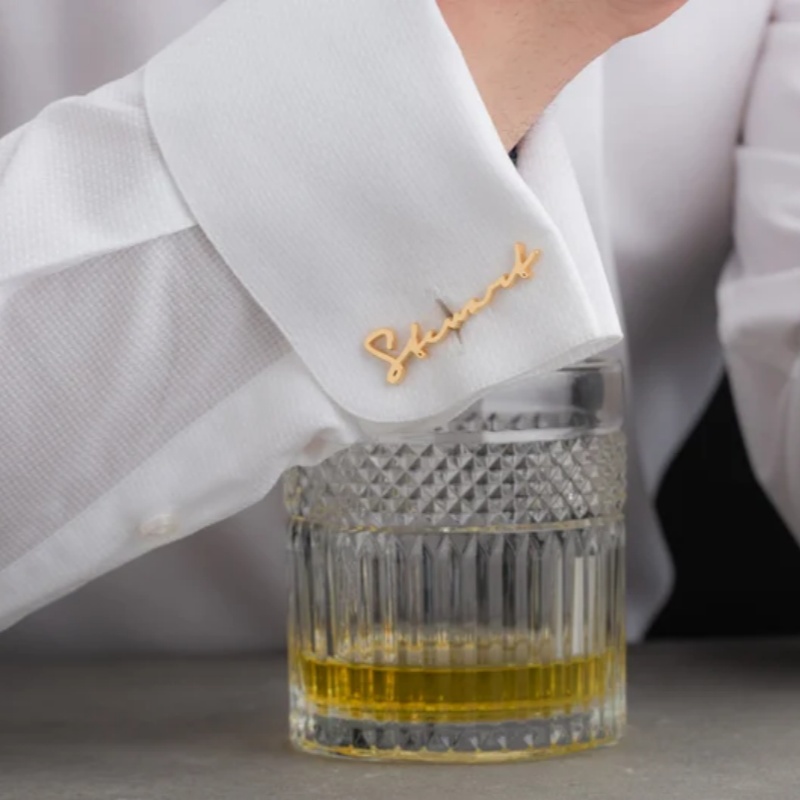 Custom Name Cufflinks 18K Gold - Men'S Grooming Gifts review and price